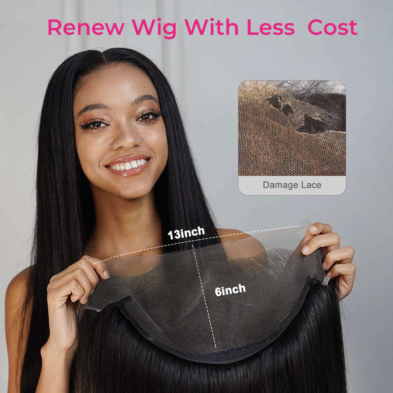 Silky Straight ISEE Block Wig With Optional Replaceable Tops
