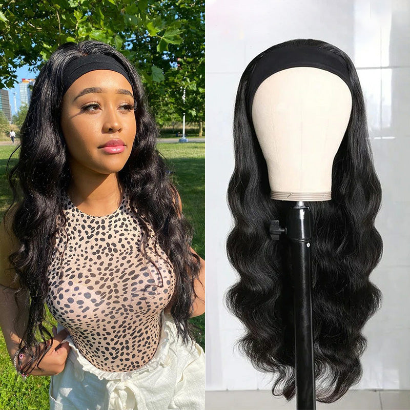 Body Wave Headband Wig Human Hair Glueless Wig | ISEE HAIR