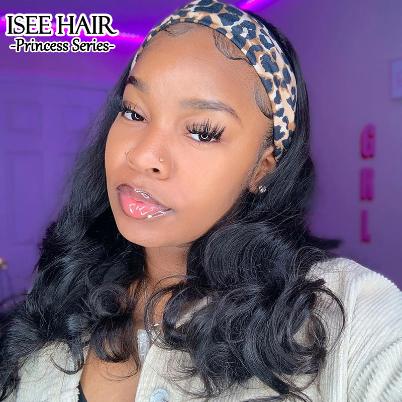 Body Wave Headband Wig Human Hair Glueless Wig | ISEE HAIR