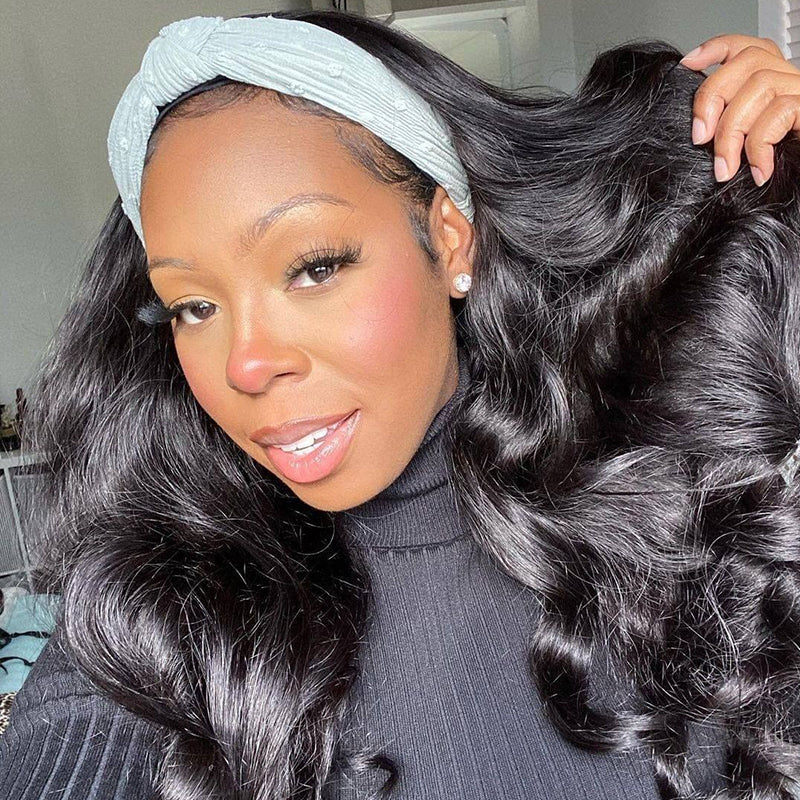 Body Wave Headband Wig Human Hair Glueless Wig | ISEE HAIR