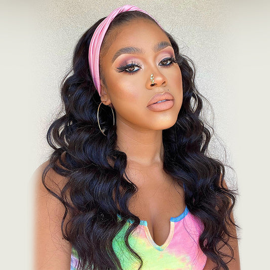 Body Wave Headband Wig Human Hair Glueless Wig | ISEE HAIR