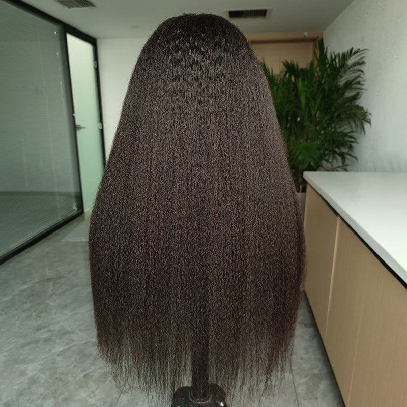ISEE New Launch Wear & Go Glueless Lace Wig, Brazilian Kinky Straight HD Lace with Dome Cap Wig Beginner Friendly
