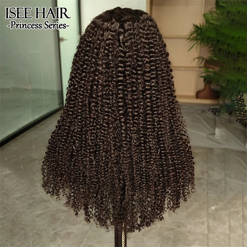 ISEE Wear Go Pre-Bleached Knots Kinky Curly Glueless Wig Pre-Cut 6x4 HD Lace With Pre-Plucked Hairline