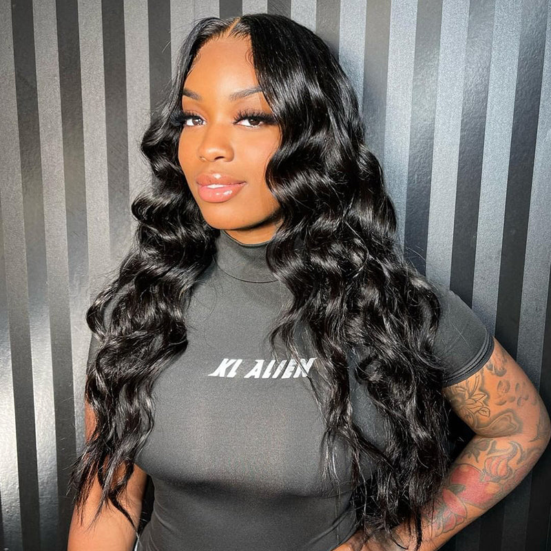 ISEE Wear Go Body Wave Glueless 6x4 Lace Closure Wig Pre-Cut HD Lace With Pre-Bleached Knots