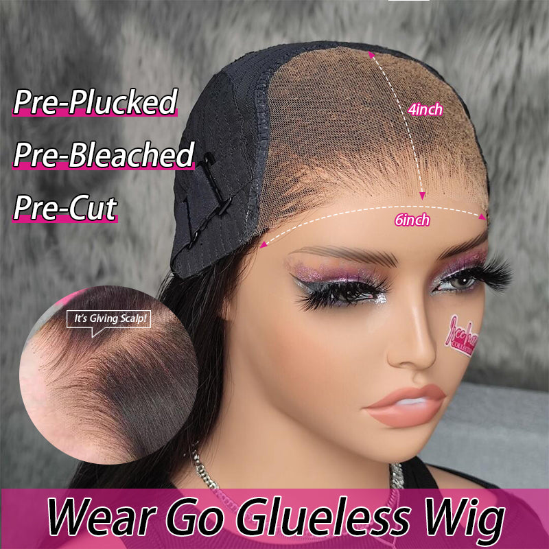 ISEE Wear Go Bleached Knots Glueless Bob Lace Wig Brazilian Bob Kinky Curly Wig HD Lace with Dome Cap Beginner Friendly