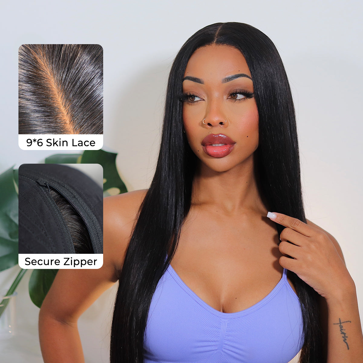 ISEE Silky Straight Block Wig With Optional Replaceable Tops