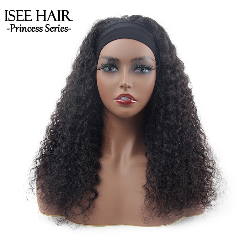 Water Wave Headband Wig Human Hair Glueless Wig | ISEE HAIR