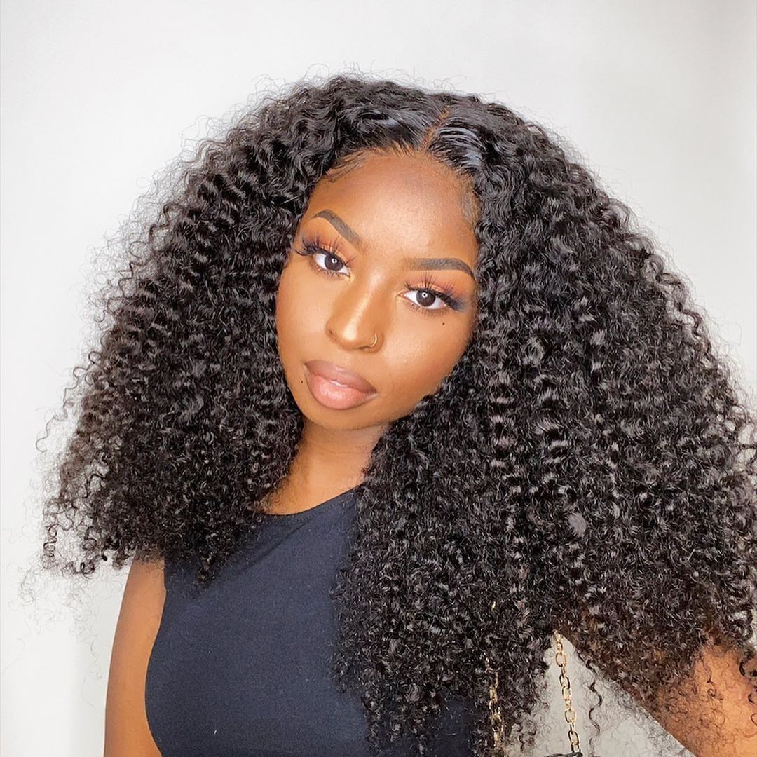 ISEE Wear Go Pre-Bleached Knots Kinky Curly Glueless Wig Pre-Cut 6x4 HD Lace With Pre-Plucked Hairline
