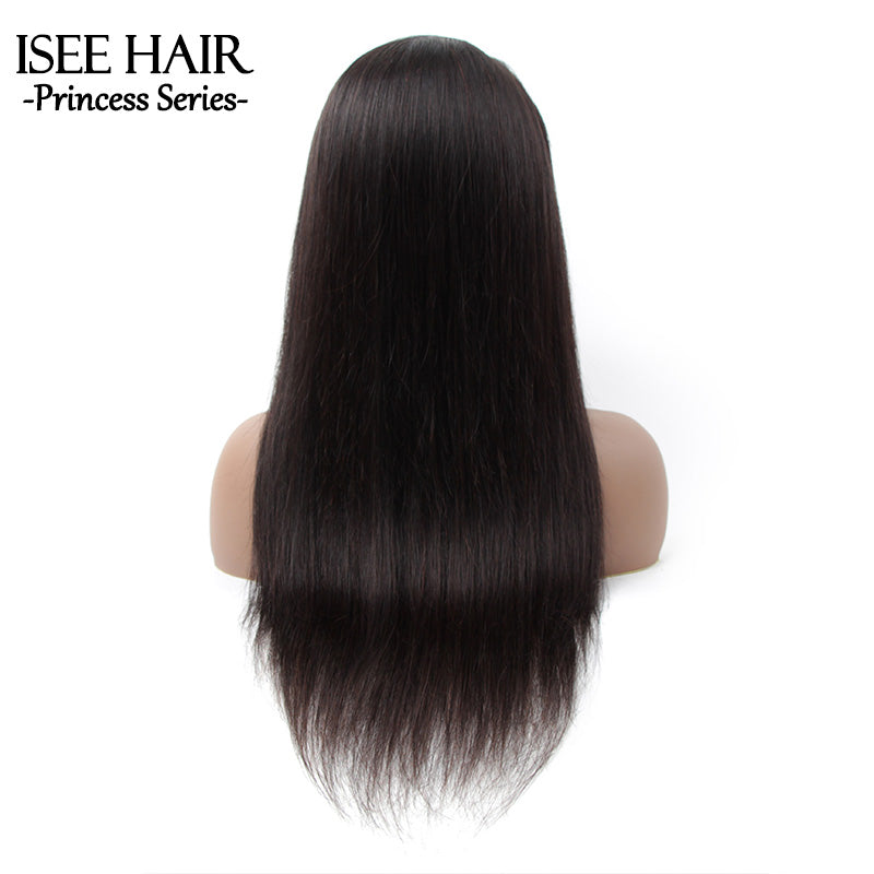 Straight Headband Wig Unprocessed Human Hair Glueless Wig | ISEE HAIR