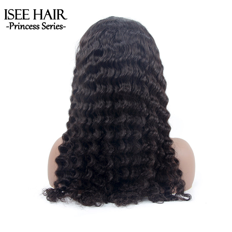 Deep Curly Headband Wig Human Hair Glueless Wig | ISEE HAIR