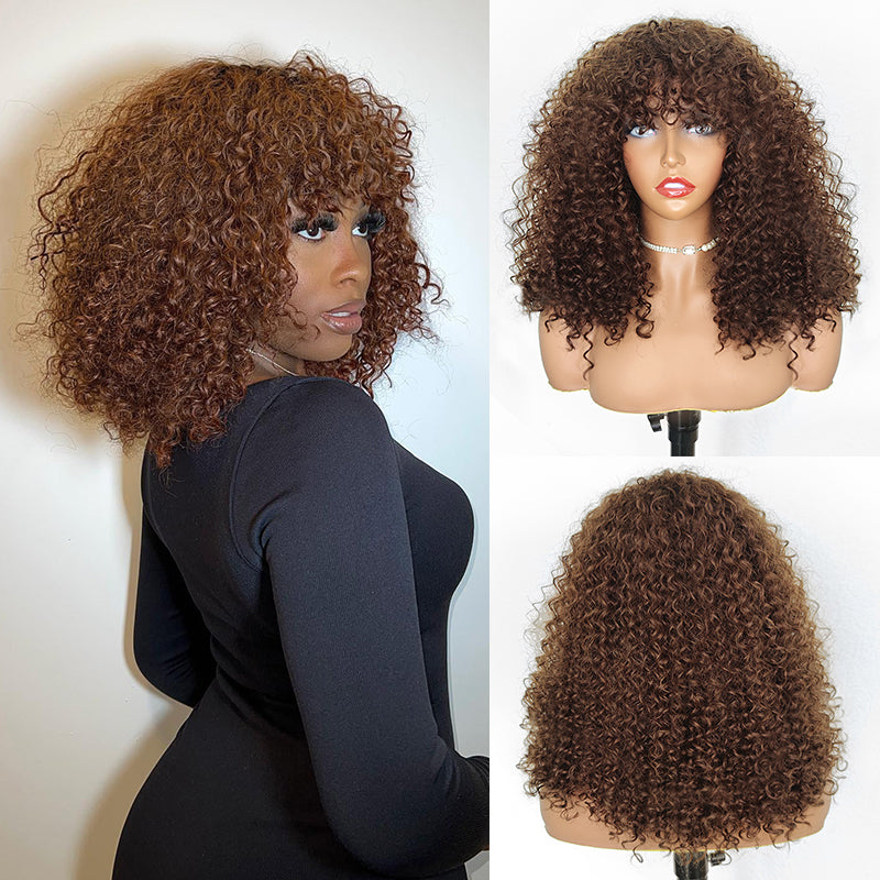 Curly weave clearance with straight bangs